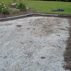 Block paving driveway - all edges are secured with concrete