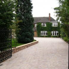 Block paving driveway finished